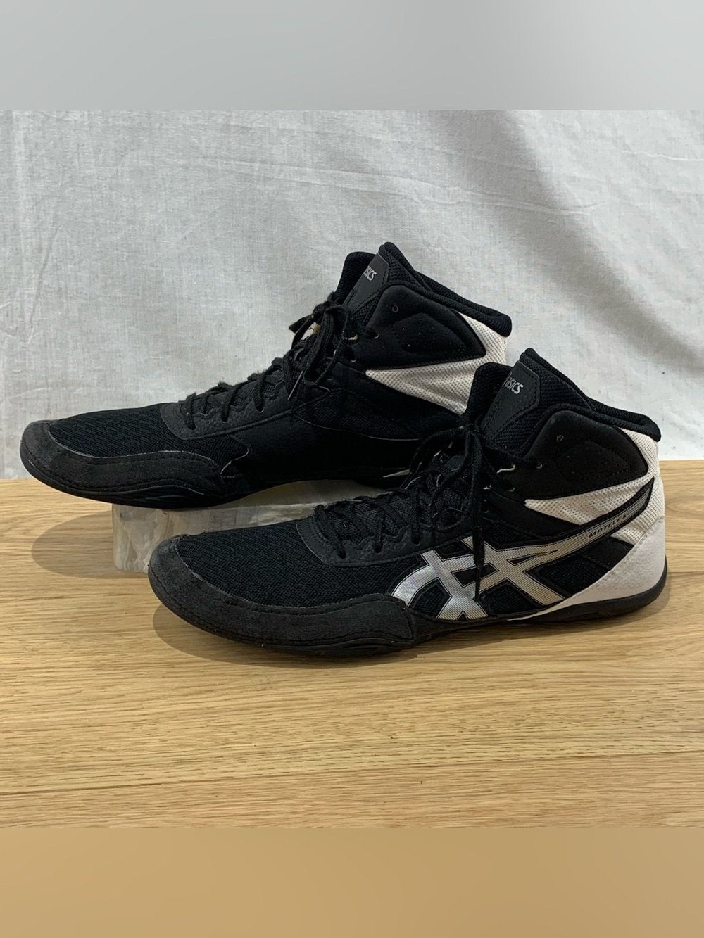 Asics MATFLEX 6 Men’s Size 13 Black Silver White Wrestling Athletic Shoes